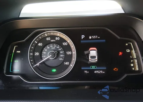 2021 Hyundai Ioniq Hybrid Blue z USA, uszkodzony, nr VIN KMHC65LC0MU258690